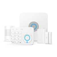 Ring Battery Powered Indoor White Alarm Home Security Kit