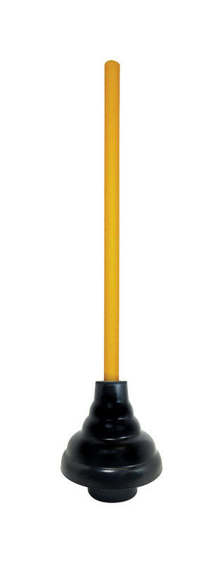 Cobra Rubber Heavy-Duty Flanged Force Cup Plunger 6 Dia. in. with 21 L in. Painted Wooden Handle