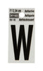 Hy-Ko 1 in. Reflective Black Vinyl Letter W Self-Adhesive 1 pc. (Pack of 10)