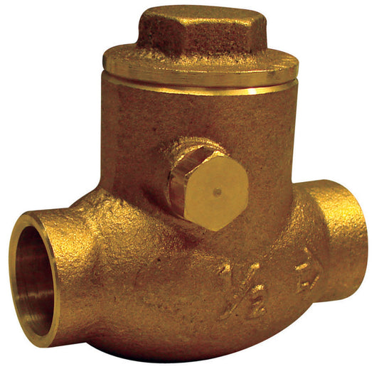 BK Products ProLine 1/2 in. D X 1/2 in. D Compression Brass Swing Check Valve