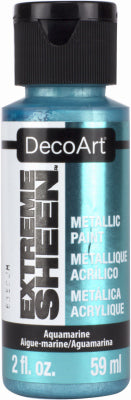 Extreme Sheen Premium Metallic Craft Paint, Aquamarine, 2-oz. (Pack of 3)