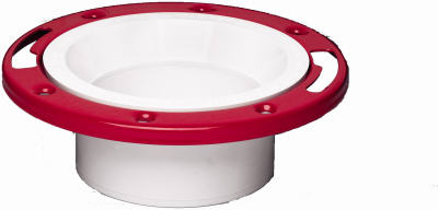 PVC Pipe Fitting,Flat Fit Closet Flange, 3 x 4-In.