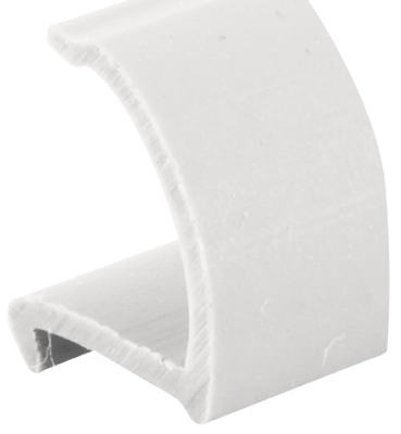 Glass Retainer, Snap-In, Rigid Vinyl, White, 72-In. (Pack of 25)