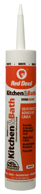 Red Devil 0406 10.1 Oz White Duraguard Kitchen & Bath Siliconized Acrylic Caulk