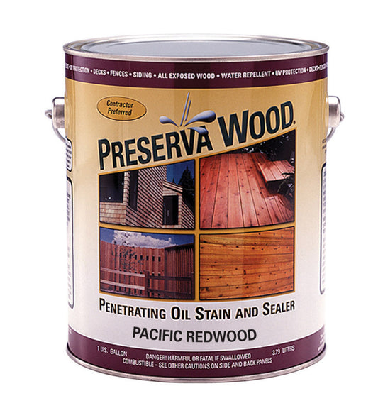 Preserva-Wood 100 Voc Natural Wood Finish Pacific Redwood 1 Gl