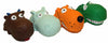 Multipet Squeakables Multicolored Latex Assorted Animals Dog Toy Small