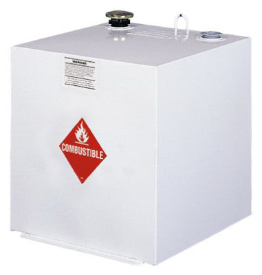 Camión cisterna para transferencia de líquidos, acero blanco, 50 gal.