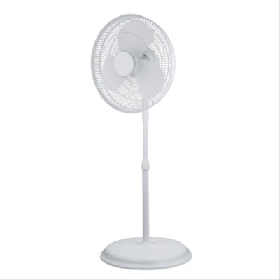 Oscillating Stand Fan, 3-Speeds, White, 16-In.