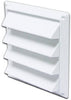 Dryer Air Intake Vent, Louvered, White Plastic, 4-In.