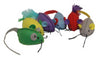 Multipet Assorted Stitch Mice Plush Pet Toy 6 pk