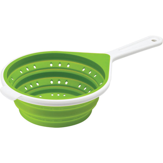 Chef'n SleekStor Green/White Plastic/Rubber/Silicone Collapsible Colander