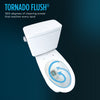 TOTO® Drake® WASHLET®+ Two-Piece Elongated 1.28 GPF Universal Height TORNADO FLUSH® Toilet with C5 Bidet Seat, 10 Inch Rough-In, Cotton White - MW7763084CEFG.10#01