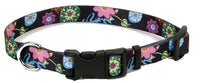 Dog Collar, Adjustable, Wildflower, Nylon, 5/8 x 12-18-In.
