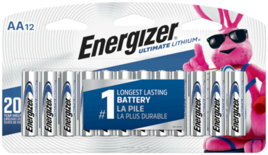 Energizer Ultimate Lithium AA 1.5 V Battery 12 pk