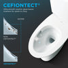TOTO® WASHLET+® Carlyle® II One-Piece Elongated 1.28 GPF Toilet and WASHLET+® C5 Bidet Seat, Cotton White - MW6143084CEFG#01