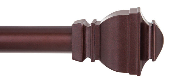 Kenney Manufacturing Company Kn87006v1 30" - 84" Chocolate Riley Square Curtain Rod