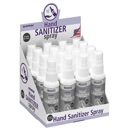 Aromar Unscented Liquid Hand Sanitizer Spray 2 oz. (Pack of 16)
