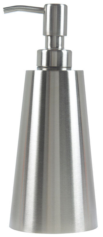 InterDesign Nogu Brushed Silver Stainless Steel Soap Pump