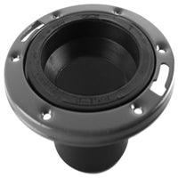 ABS/DWV Black Closet Flange, Adjustable Metal Ring, 4-In.