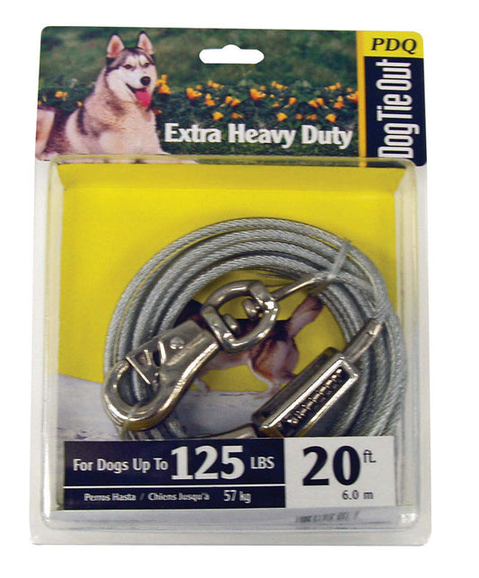 Boss Pet Silver Dog Tie Out Cable X-Large