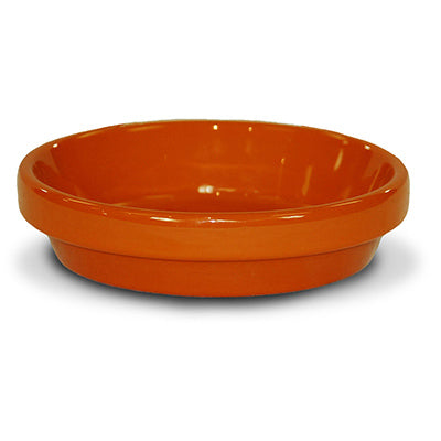 Saucer, Orange Ceramic, 7.75 x 1.75-In. (Pack of 10)
