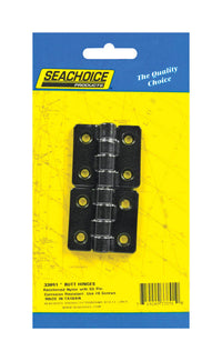 Seachoice  Stainless Steel  1-1/2 in. L x 1-3/8 in. W Butt Hinges  2 pk