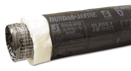 Dundas Jafine BPC625 6" X 25' Black Flexible Insulated Ducting Jacket                                                                                 