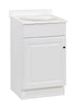 Continental Cabinets Single Satin White Vanity Combo 18 in. W X 16 in. D X 32 in. H