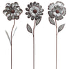 Alpine Gray Metal 49 in. H Flower Outdoor Garden Stake (Pack of 12)
