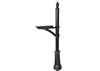 Architectural Mailboxes Hamilton 69.4 in. Powder Coated Black Aluminum/Steel Mailbox Post
