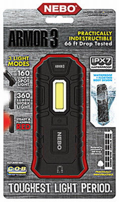 Nebo 360 Lumens AAA Battery Black LED COB Flashlight