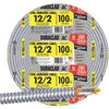 Armored Cable, Steel Jacket, 12/2 ACT, 100-Ft.