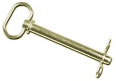 Hitch Pin, Yellow Zinc Plated, 1-1/4 x 6-1/4-In.