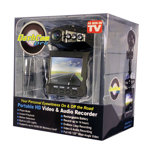 Dash Cam Pro As Seen On Tv Black Portable Hd Video/Audio Recorder 1 Pk