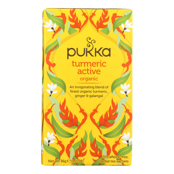 Pukka Herbal Teas - Té de cúrcuma activo - Caja de 6 - 20 BOLSAS (paquete de 6)