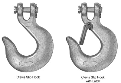 Clevis Slip Hook with Latch, .25-In