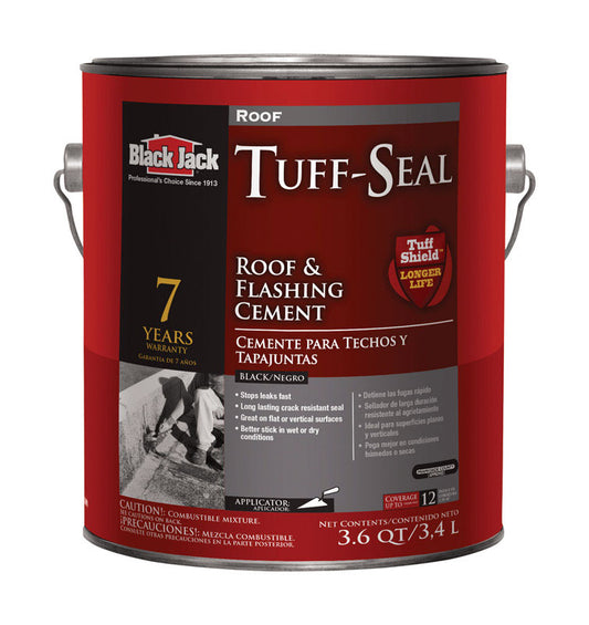 Black Jack Tuff-Seal Gloss Black Asphalt Roof & Flashing Cement 1 gal. (Pack of 6)