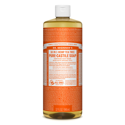 Dr. Bronner's Organic Tea Tree Scent Pure-Castile Liquid Soap 32 oz. 1 pk (Pack of 12)