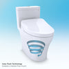 TOTO® WASHLET®+ Aquia® IV One-Piece Elongated Dual Flush 1.28 and 0.8 GPF Toilet with Auto Flush S550e Bidet Seat, Cotton White - MW6463056CEMFGA#01