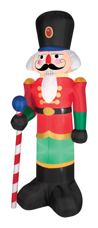 Gemmy Industries Airblown Nutcracker Christmas Decoration Multicolored Nylon 24.21 in. x 16.34