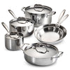 Tri-Ply Clad 10 Pc Stainless Steel Cookware Set