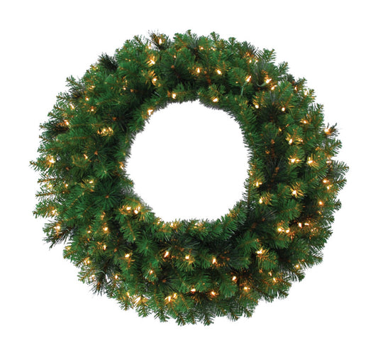 Celebrations  36 in. Dia. Incandescent  Prelit Mixed Pine Christmas Wreath