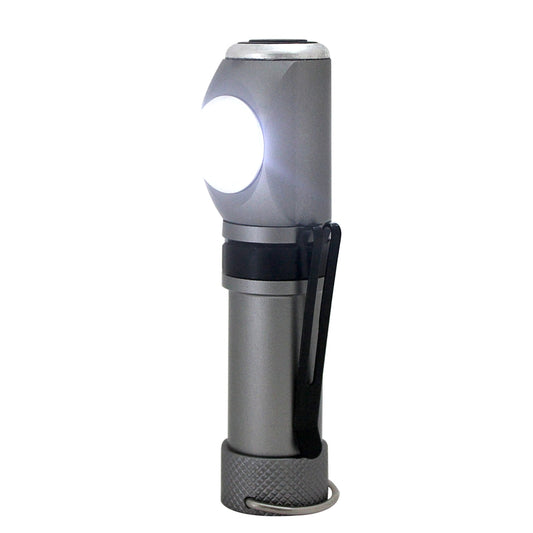 True Utility AngleLite 55 lumens Silver LED Flashlight With Key Ring AA Battery