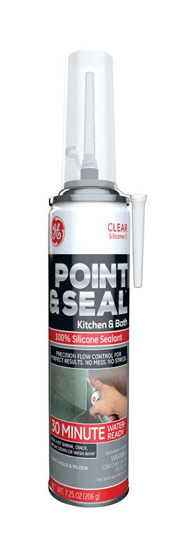 General Electric Point and Seal Silicone Clear Indoor/Outdoor 28 g/L VOC 7.25 oz.