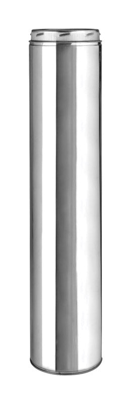Selkirk Sure-Temp Silver Stainless Steel Type A Vent Chimney Pipe 24 L x 6 Dia. in.
