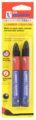 Lumber Crayons, Black, 2-Pk.