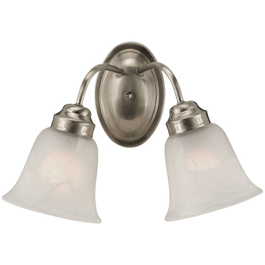 Bel Air Lighting Majestic 2-Light Brushed Nickel Silver Wall Sconce