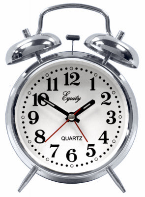 La Crosse Technology Equity 2.25 in. Silver Alarm Clock Analog Battery Operated