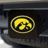 University of Iowa Black Metal Hitch Cover - 3D Color Emblem