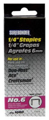 Staples, #6 Heavy-Duty, 1/4-In., 1000-Ct. (Pack of 5)